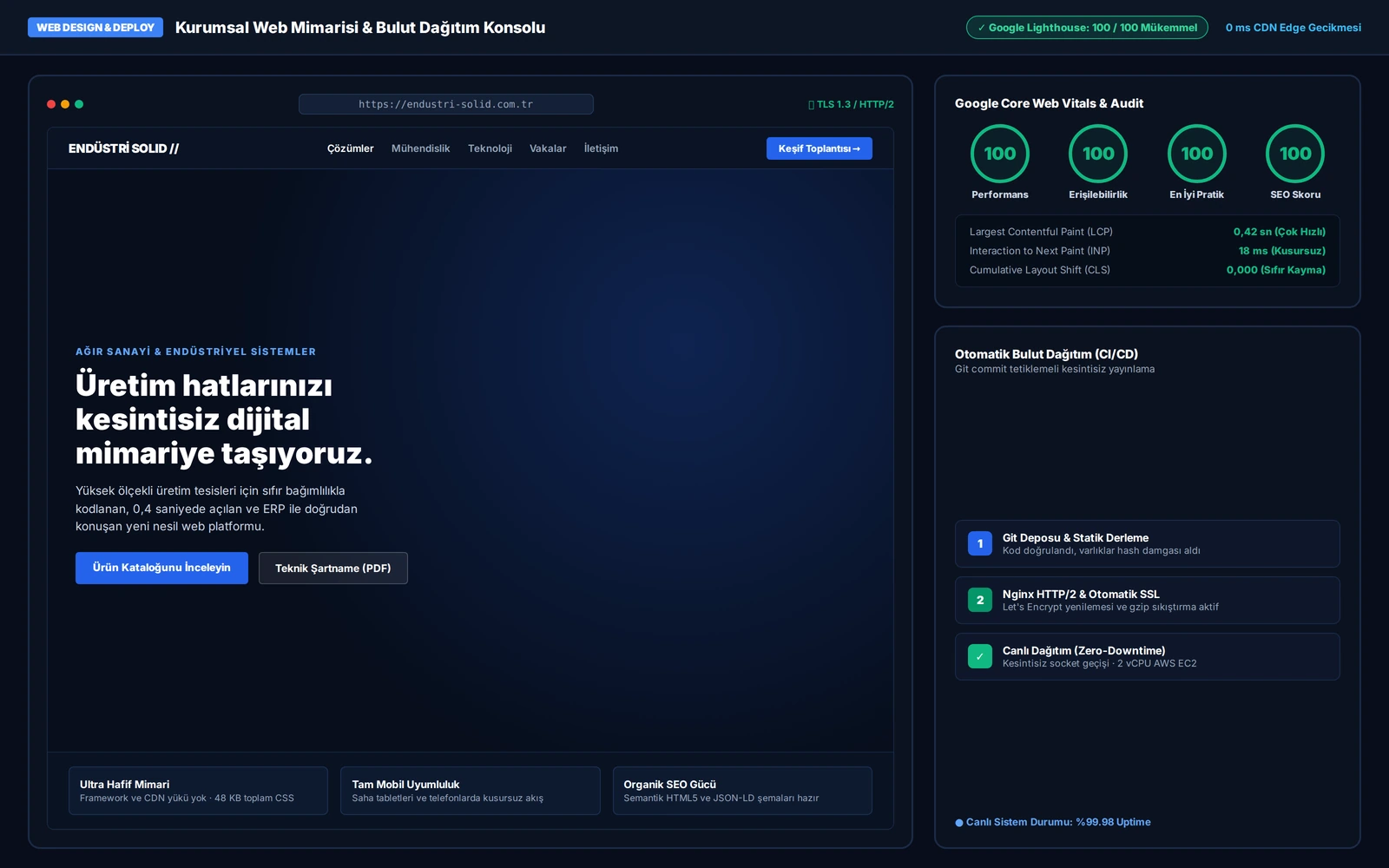 Kurumsal Web Sitesi Tasarımı & Yüksek Performanslı Bulut Yayınlama